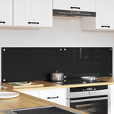 Vidaxl keukenachterwand 2 st zwart 80 x 40 cm gehard glas