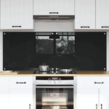 Vidaxl keukenachterwand 2 st zwart 80 x 60 cm gehard glas