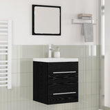 Vidaxl badkamertenk te kast met lade met opslag zwart 42 x 39 x 52 cm