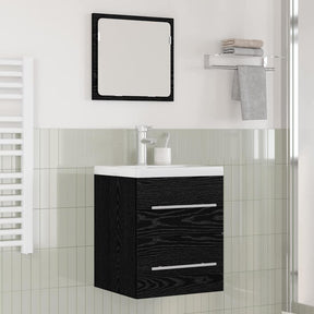 Vidaxl badkamertenk te kast met lade met opslag zwart 42 x 39 x 52 cm
