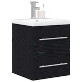 Vidaxl badkamertenk te kast met lade zwart eiken 41 x 38,5 x 48 cm