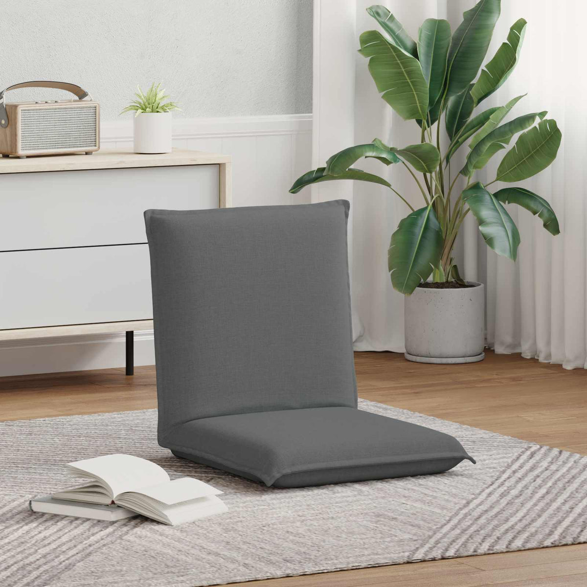 Vidaxl verstelbare vlo stoelen donkergrijs stof