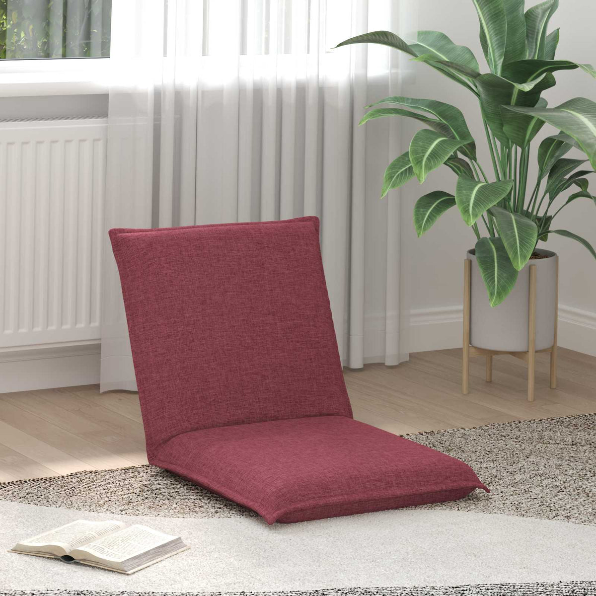 Vidaxl verstelbare vlo stoelen wijnrood stof