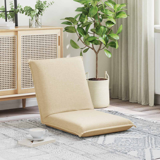 Vidaxl verstelbare vlo stoelen crèmekleurig stof