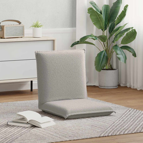 Vidaxl verstelbare vlo stoelen lichtgrijs schapenstof