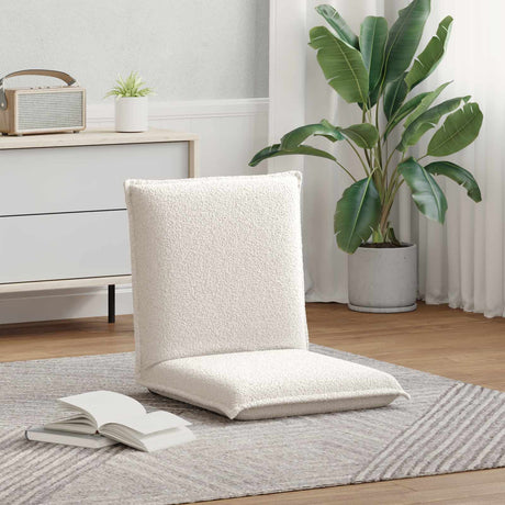 Vidaxl verstelbare vlo stoelen crèmekleurig schapenstof