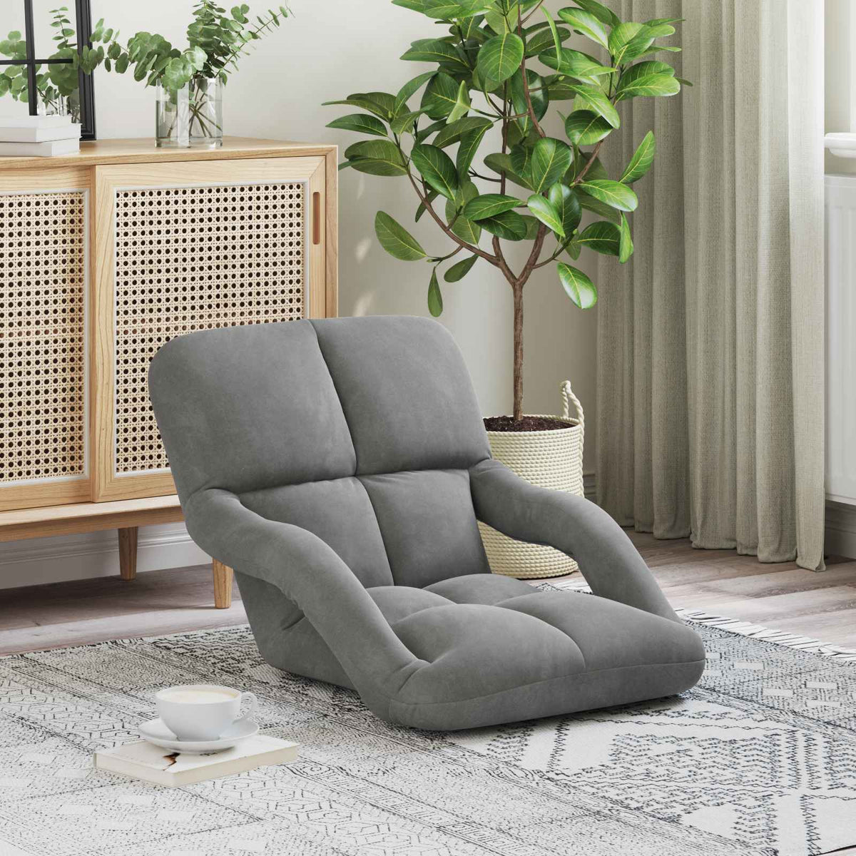 Vidaxl verstelbare vlo stoelen donkergrijs fluweel