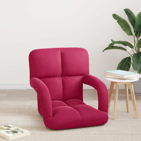 Vidaxl verstelbare vlo stoelen wijnrood fluweel