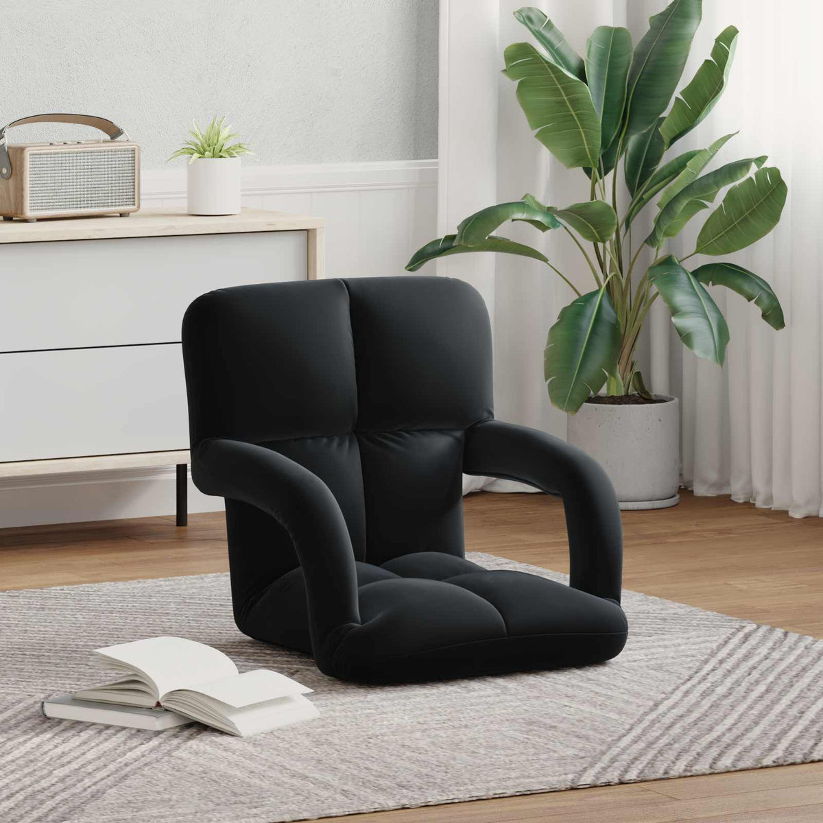 Vidaxl verstelbare vlo stoelen zwart fluweel