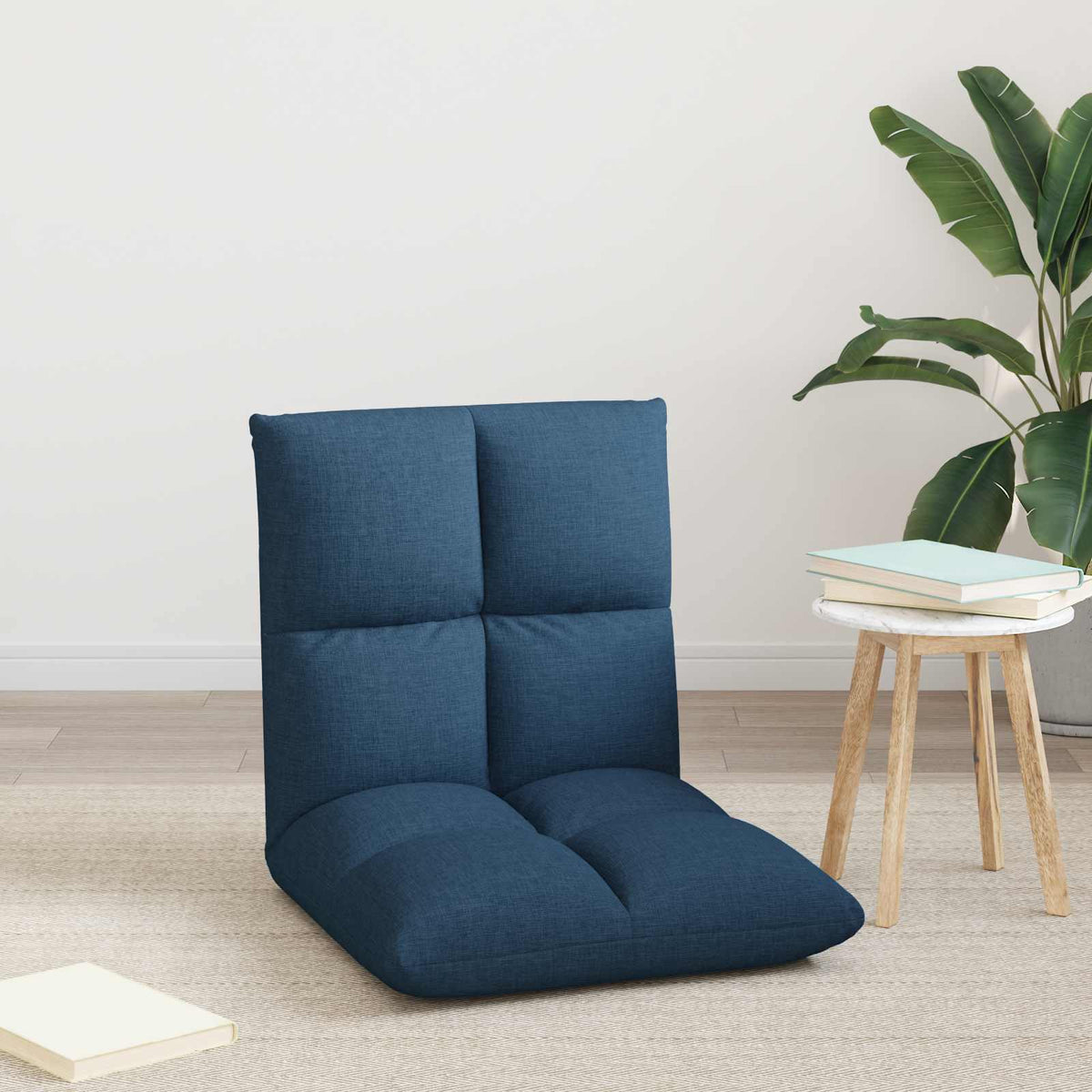 Vidaxl verstelbare vlo stoelen blauw stof