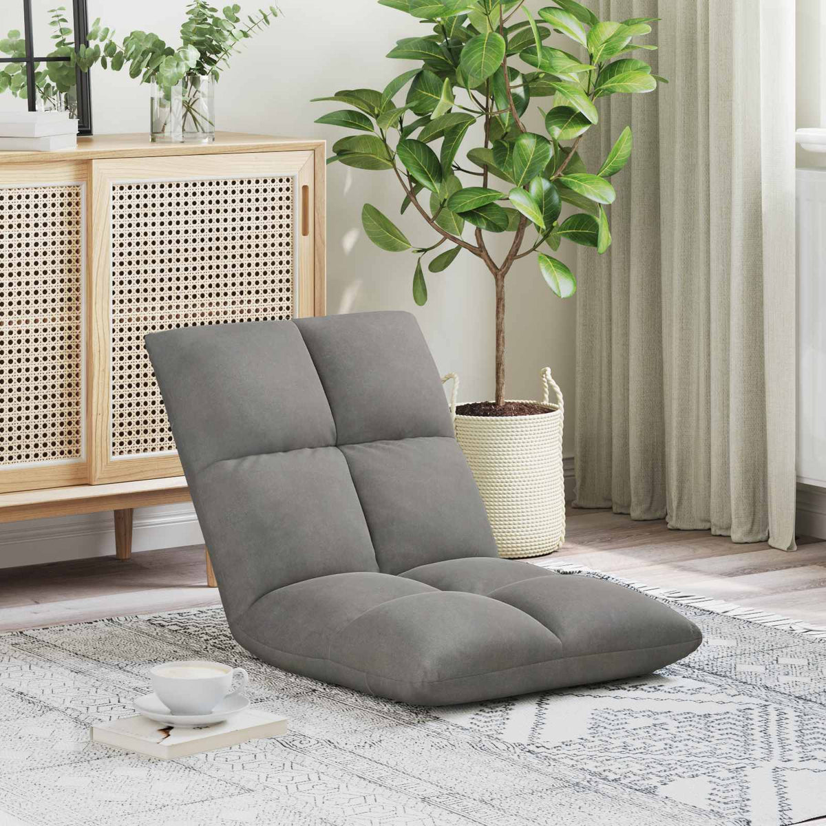 Vidaxl verstelbare vlo stoelen lichtgrijs