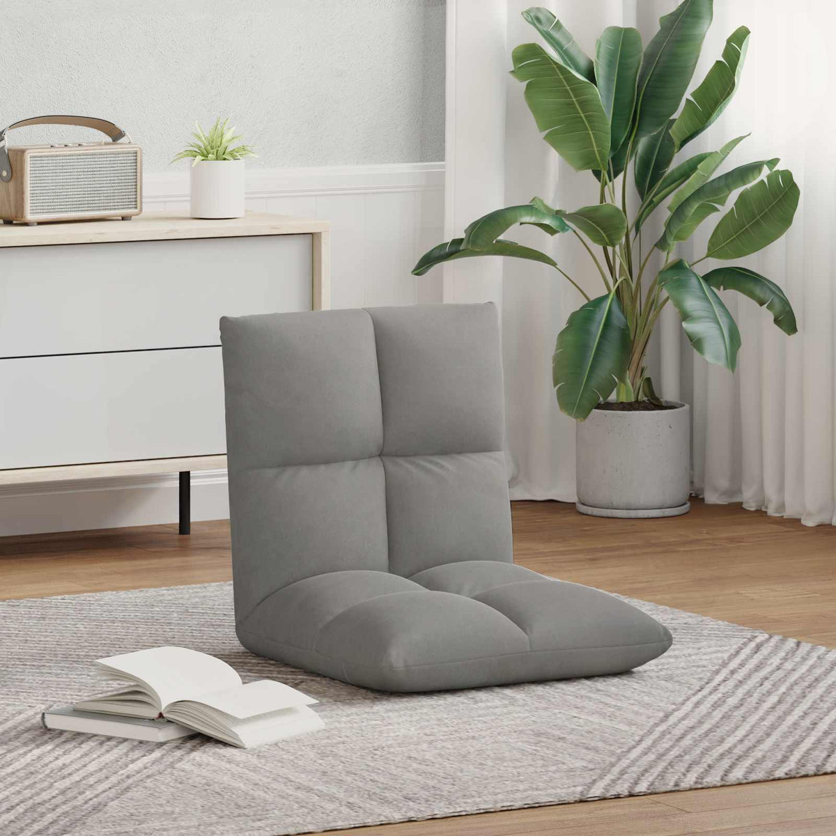 Vidaxl verstelbare vlo stoelen lichtgrijs