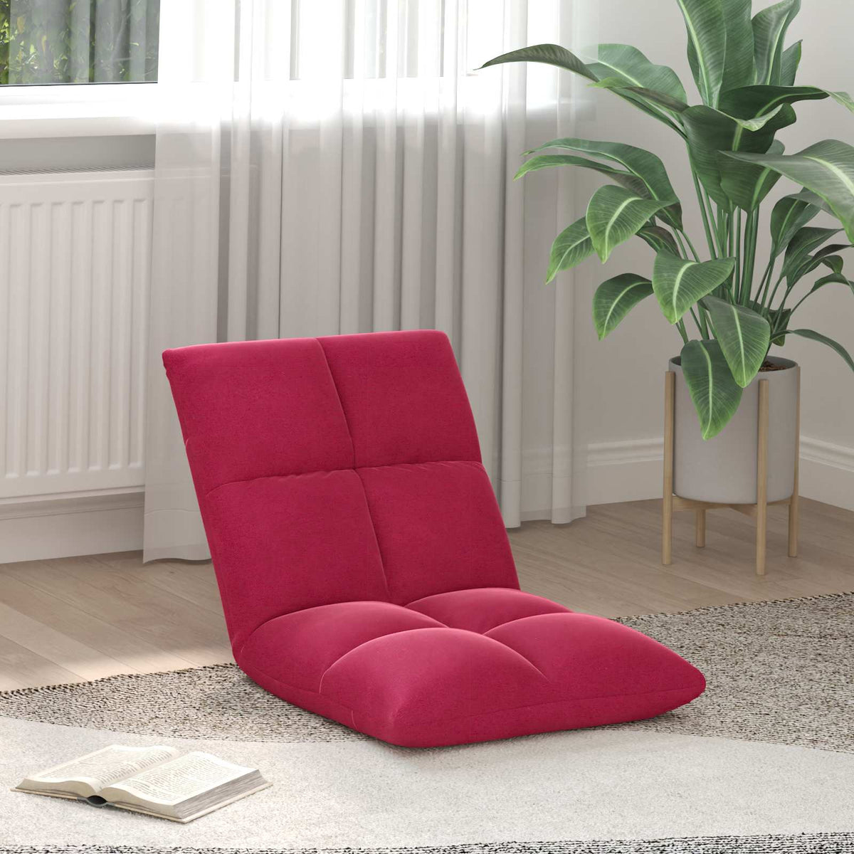 Vidaxl verstelbare vlo stoelen wijnrood fluweel