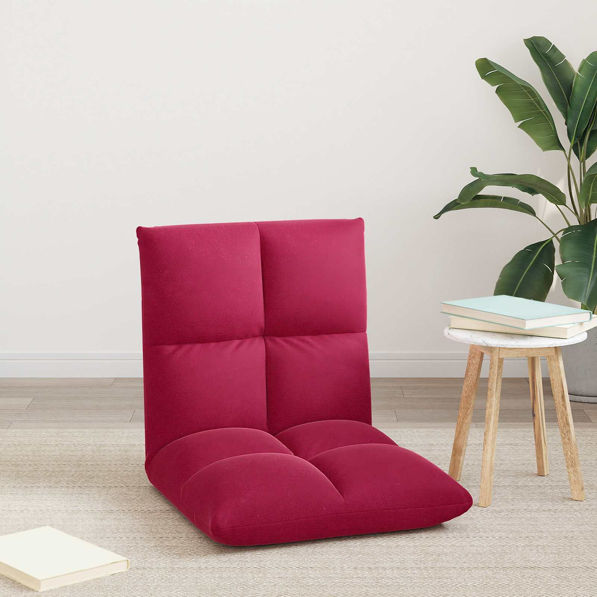 Vidaxl verstelbare vlo stoelen wijnrood fluweel
