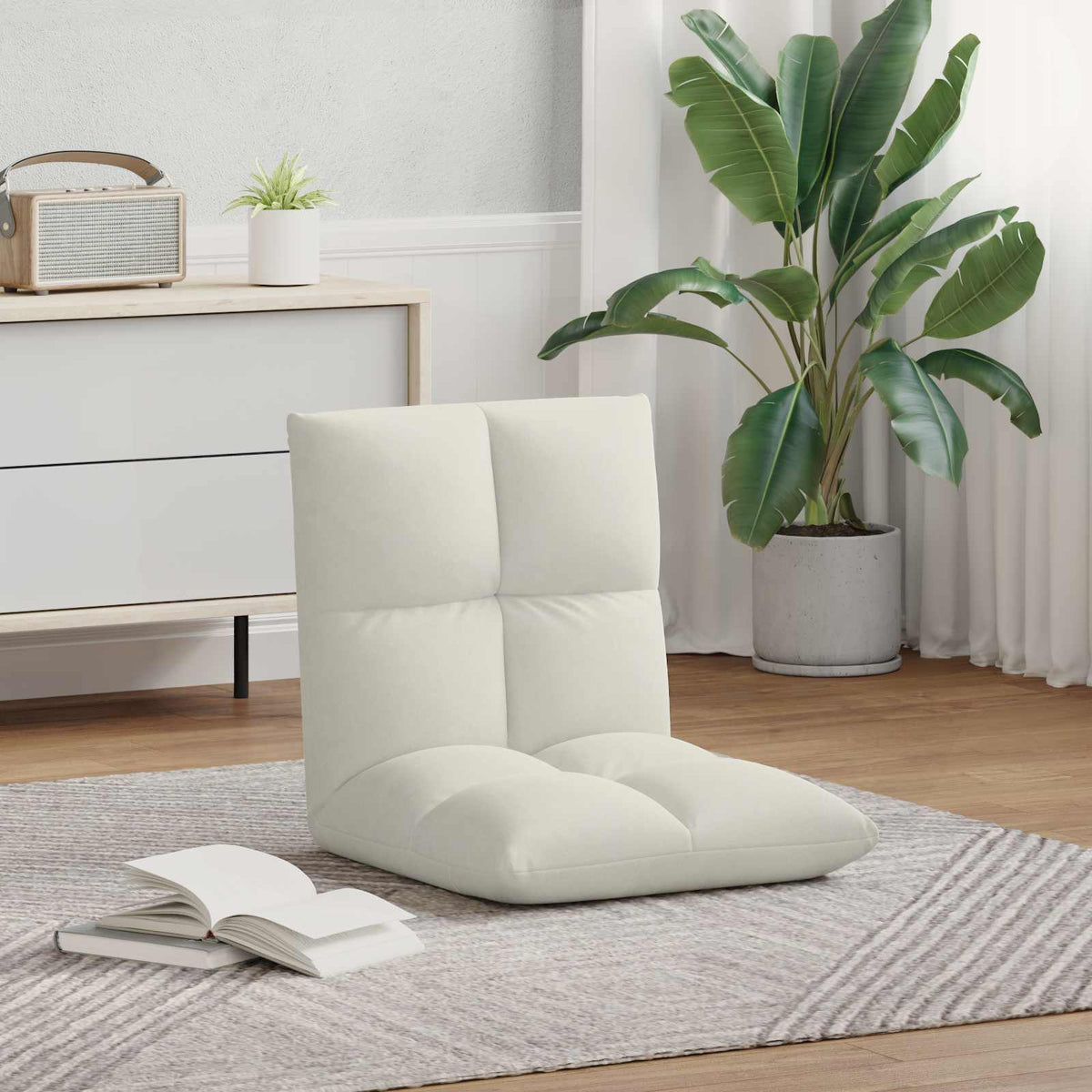 Vidaxl verstelbare vlo stoelen crèmekleurig fluweel