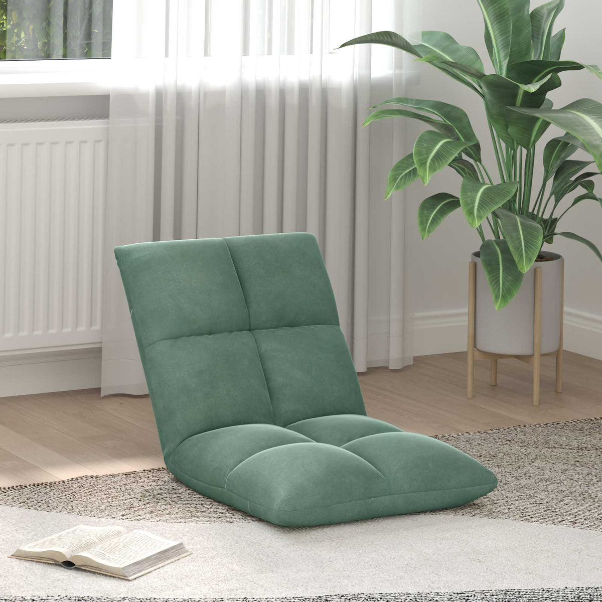 Vidaxl verstelbare vlo stoelen zeegroen fluweel
