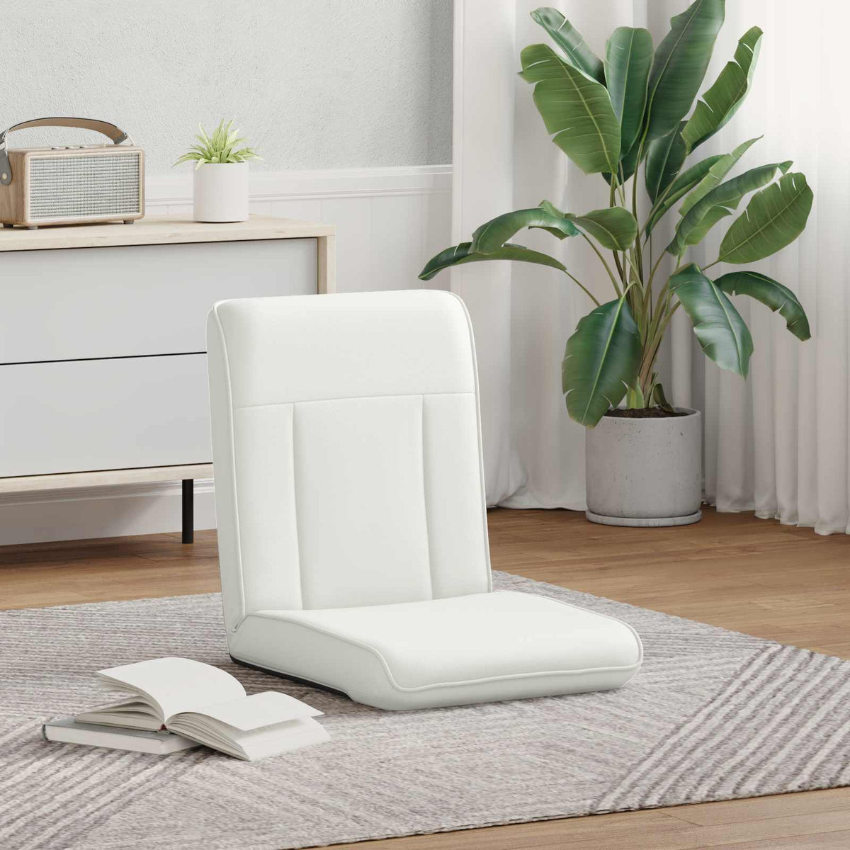 Vidaxl verstelbare vlo stoelen wit kunstleer