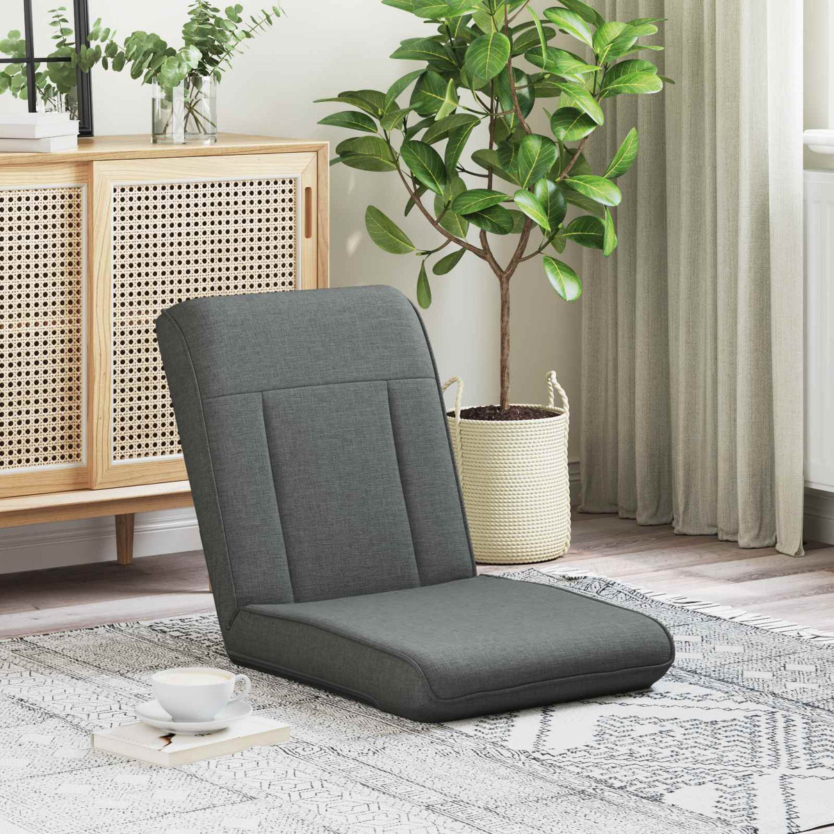Vidaxl verstelbare vlo stoelen donkergrijs stof