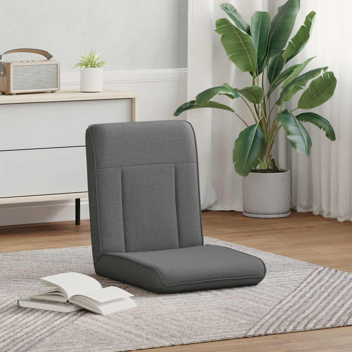 Vidaxl verstelbare vlo stoelen donkergrijs stof
