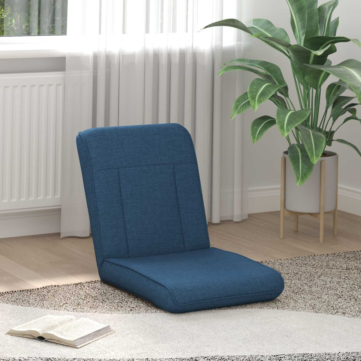 Vidaxl verstelbare vlo stoelen blauw stof