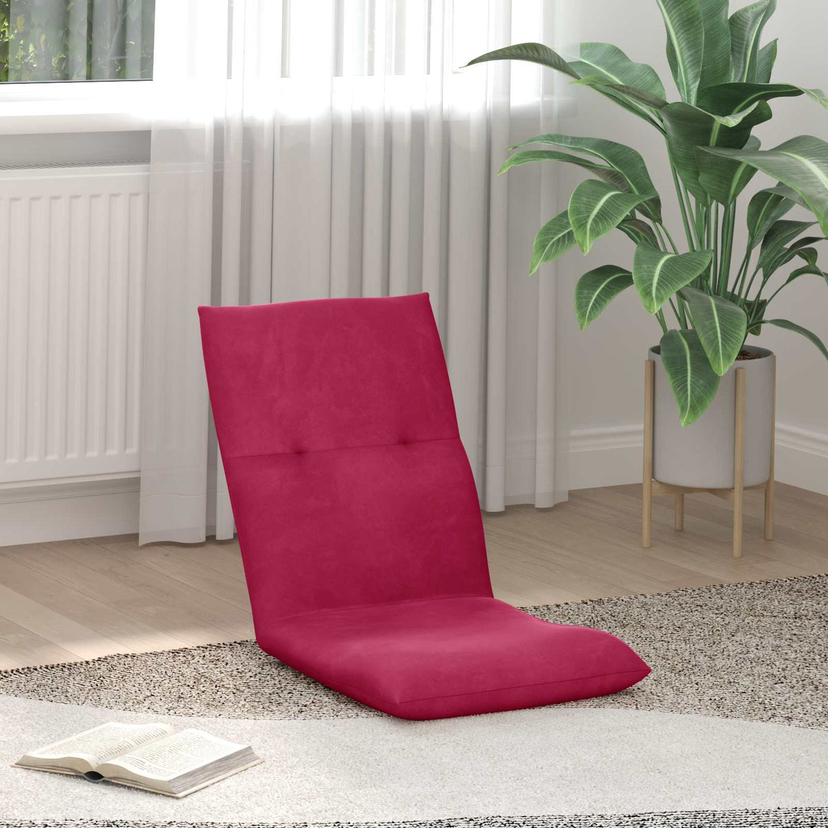 Vidaxl verstelbare vlo stoelen wijnrood fluweel