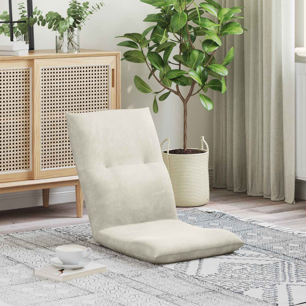 Vidaxl verstelbare vlo stoelen crèmekleurig fluweel