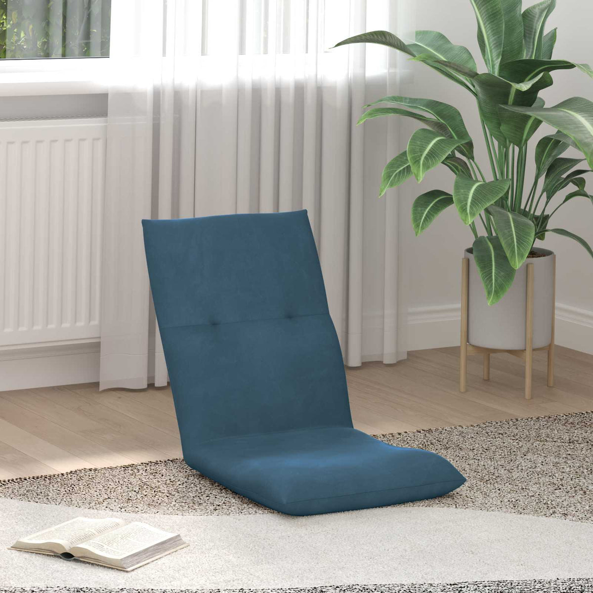 Vidaxl verstelbare vlo stoelen blauw fluweel