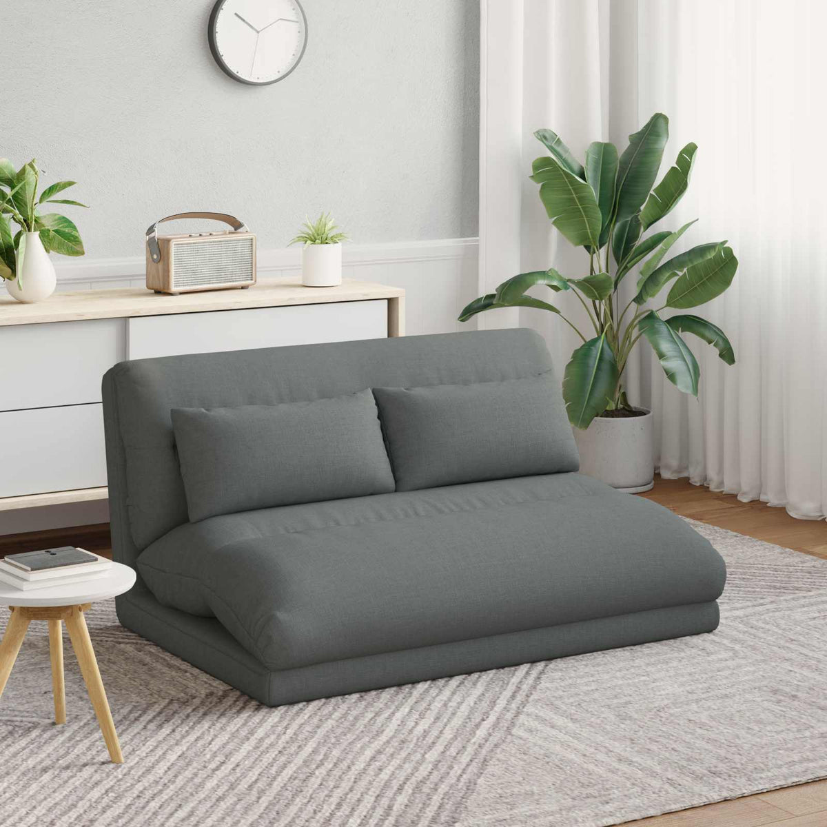 Vidaxl verstelbare vlo stoelen donkergrijs stof