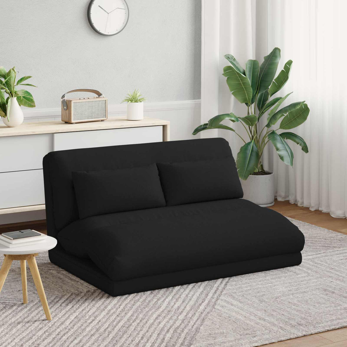 Vidaxl verstelbare vlo stoelen zwart stof