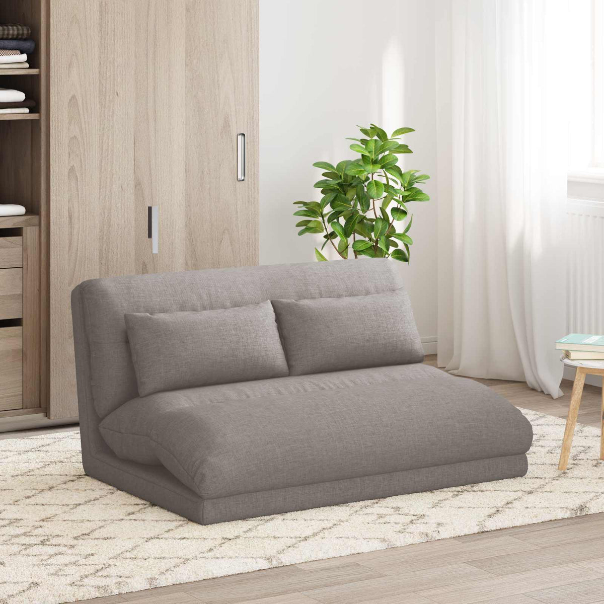 Vidaxl verstelbare vlo stoelen taupe stof