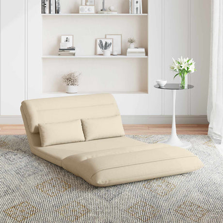 Vidaxl verstelbare vlo stoelen crèmekleurig stof