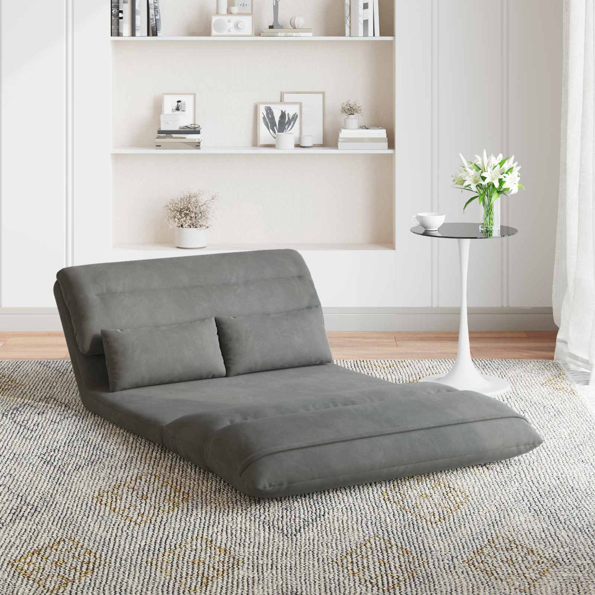 Vidaxl verstelbare vlo stoelen donkergrijs fluweel