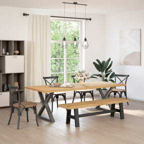 Vidaxl eetbank noain 160 x 41 x 45 cm massief grenenhout naturel
