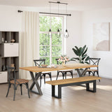 Vidaxl eetbank noain 160 x 41 x 45 cm massief grenenhout naturel