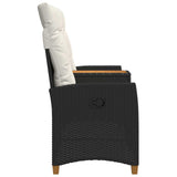 Vidaxl ligbank met tafel 2 -seater 126 x 65 x 112 cm poly rattan