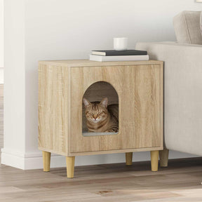Vidaxl kattenhuis sonoma 51 x 30 x 52 cm bewerkt hout