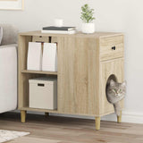 Vidaxl kattenhuis sonoma 72 x 42,5 x 70 cm bewerkt hout