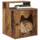 Vidaxl kattenhuis oud hout 42,5 x 40 x 53,5 cm bewerkt hout