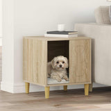 Vidaxl hondenhuis sonoma eiken 44 x 42 x 49 cm bewerkt hout