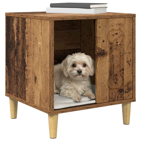 Vidaxl hondenhuis oud hout 44 x 42 x 49 cm bewerkt hout