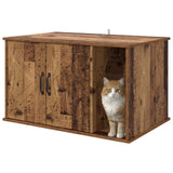 Vidaxl kattenhuis oud hout 85 x 55 x 50,5 cm bewerkt hout