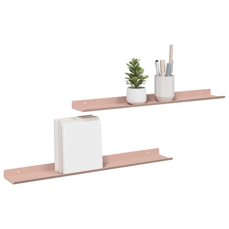 Vidaxl drijvende plank 2 st roze 60 x 8,5 x 2,5 cm staal