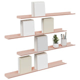Vidaxl drijvende plank 4 st roze 80 x 9 x 2,5 cm staal