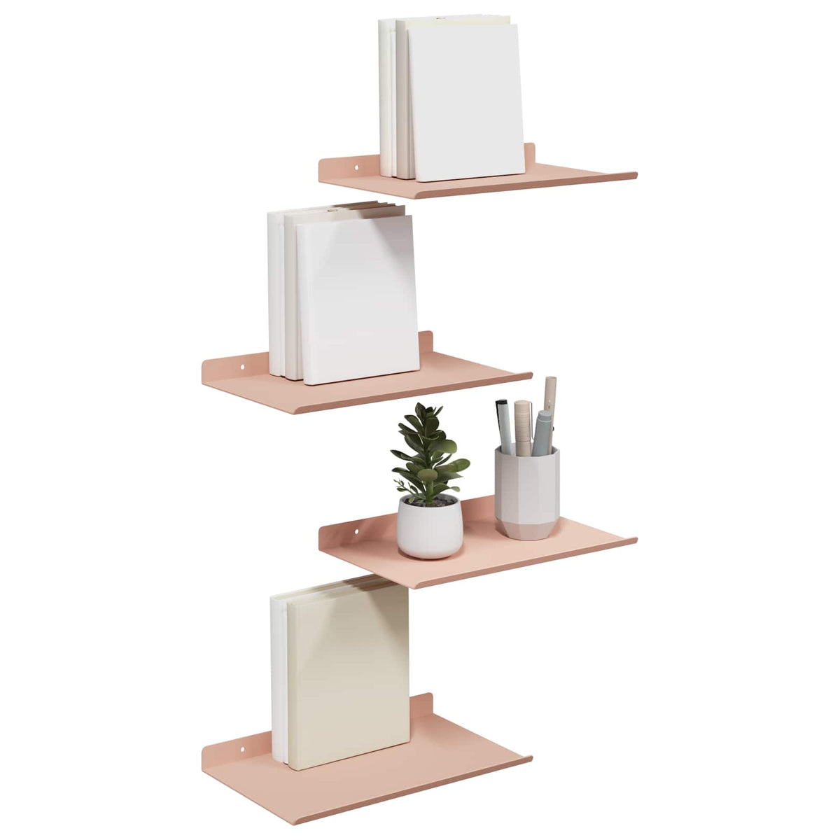 Vidaxl drijvende plank 4 st roze 30 x 18 x 2,5 cm staal