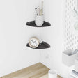 Vidaxl hoek vloeiende plank 2 st zwart 15 x 15 x 2 cm