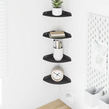 Vidaxl hoek vloeiende plank 4 st zwart 15 x 15 x 2 cm