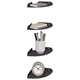 Vidaxl hoek vloeiende plank 4 st zwart 15 x 15 x 2 cm