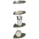 Vidaxl hoek vloeiende plank 4 st olijf groen 15 x 15 x 2 cm