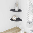 Vidaxl hoek vloeiende plank 2 st antraciet 18 x 18 x 2 cm