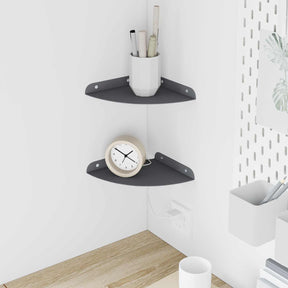 Vidaxl hoek vloeiende plank 2 st antraciet 18 x 18 x 2 cm